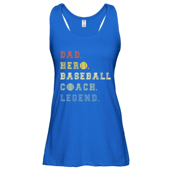 Baseball Coach Dad Cute Gift Ladies Essential Flowy Tank