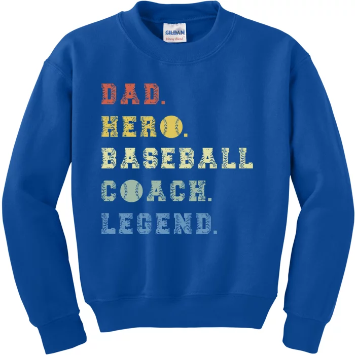 Baseball Coach Dad Cute Gift Kids Sweatshirt