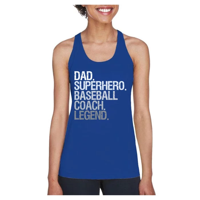 Baseball Coach Dad Funny Gift Women's Racerback Tank