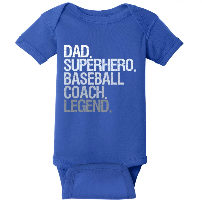 Baseball Coach Dad Funny Gift Baby Bodysuit