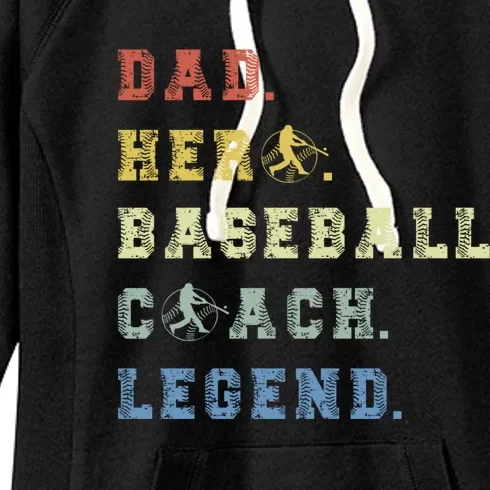 Baseball Coach Dad Gift Women's Fleece Hoodie