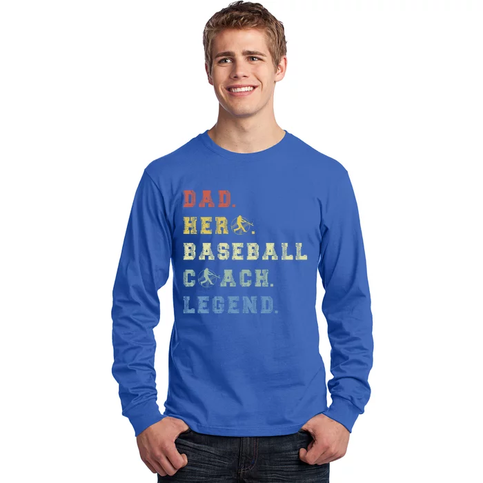 Baseball Coach Dad Gift Long Sleeve Shirt