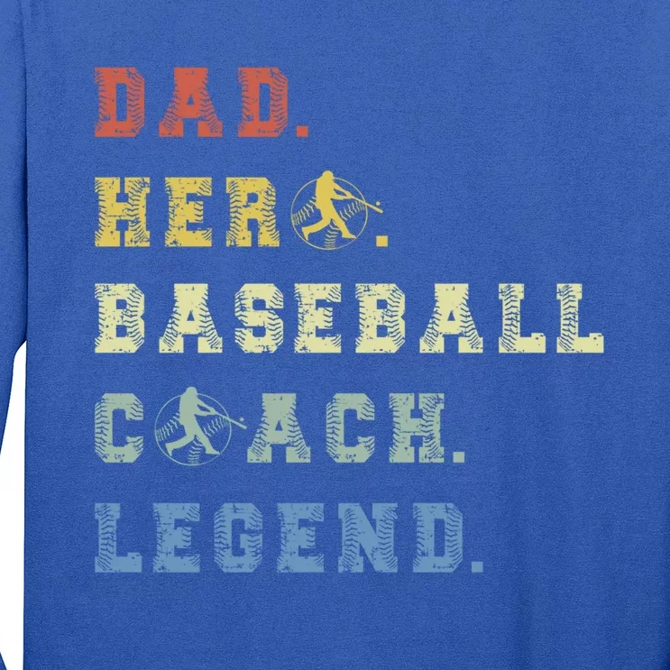 Baseball Coach Dad Gift Long Sleeve Shirt