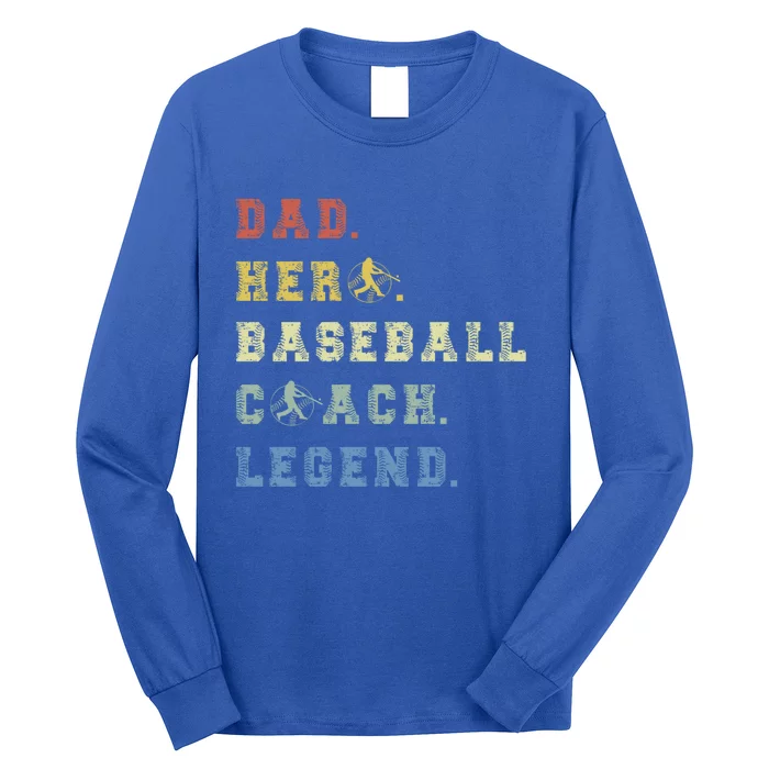 Baseball Coach Dad Gift Long Sleeve Shirt