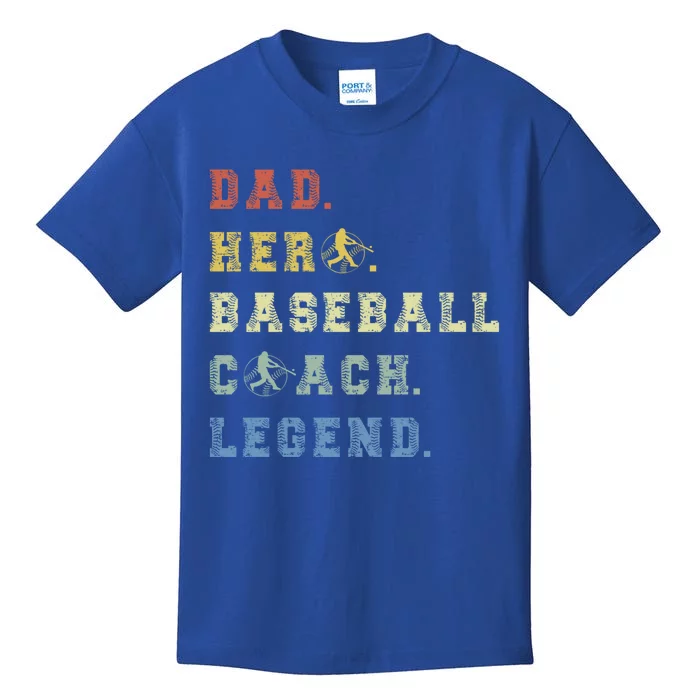 Baseball Coach Dad Gift Kids T-Shirt