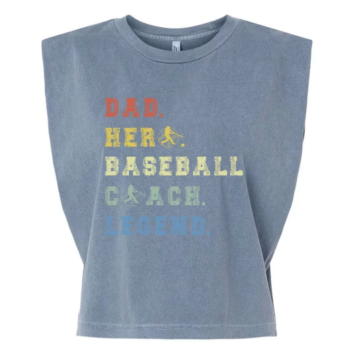 Baseball Coach Dad Gift Garment-Dyed Women's Muscle Tee