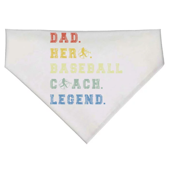 Baseball Coach Dad Gift USA-Made Doggie Bandana