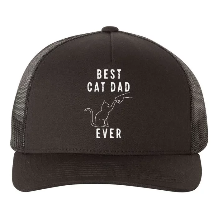 Best Cat Dad Ever Cat Daddy Paw Fist Bump Meow Cat Yupoong Adult 5-Panel Trucker Hat