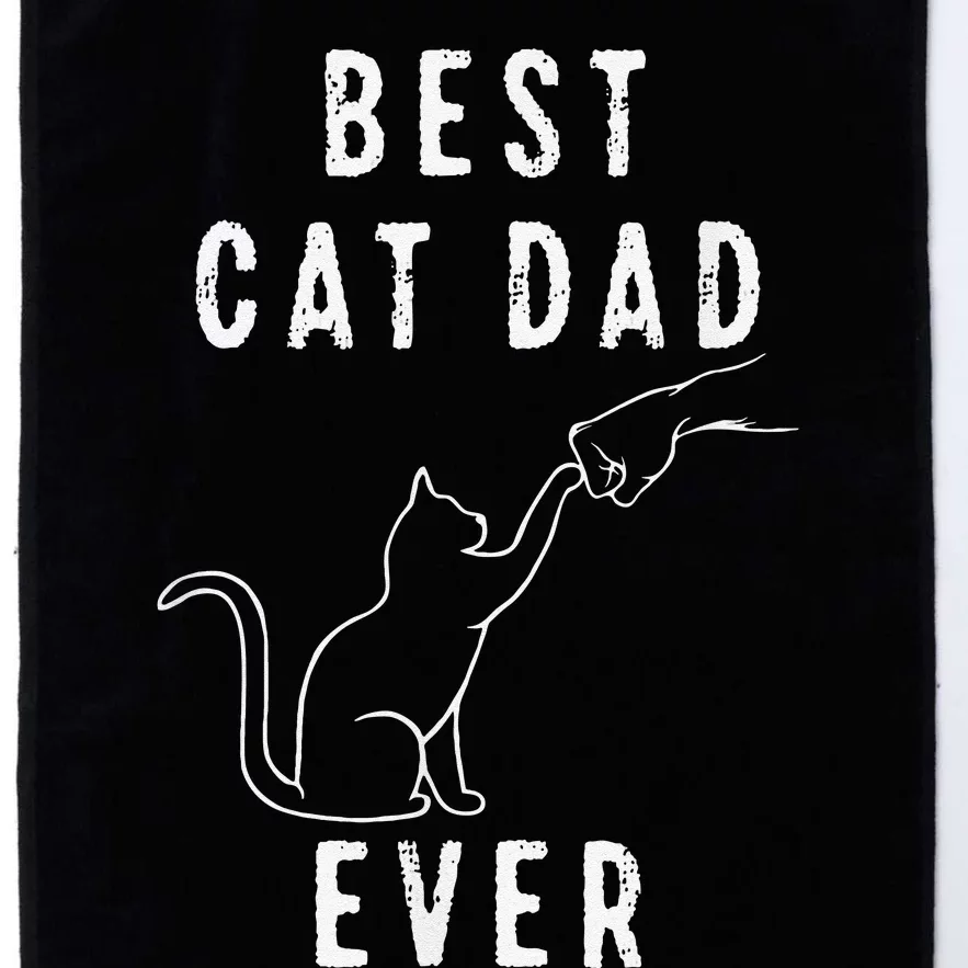 Best Cat Dad Ever Cat Daddy Paw Fist Bump Meow Cat Platinum Collection Golf Towel