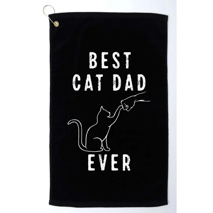 Best Cat Dad Ever Cat Daddy Paw Fist Bump Meow Cat Platinum Collection Golf Towel