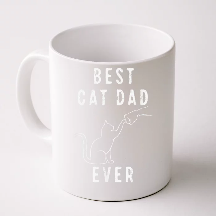 Best Cat Dad Ever Cat Daddy Paw Fist Bump Meow Cat Front & Back Coffee Mug