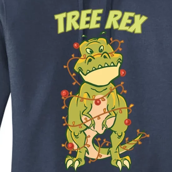 Best Christmas Designs For Dinosaur Lovers Tree Rex Trex Great Gift Women's Pullover Hoodie