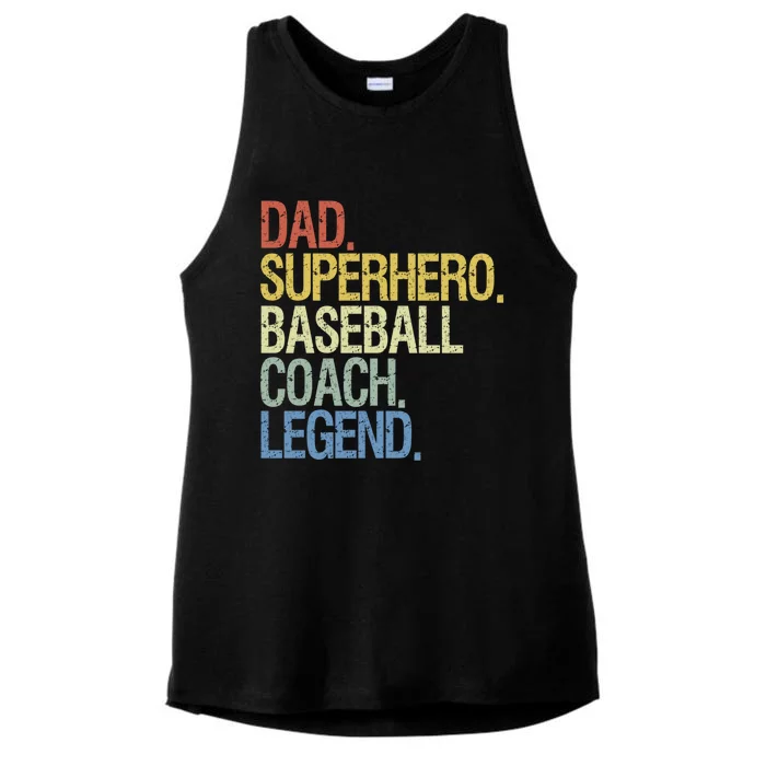 Baseball Coach Dad Cute Gift Ladies Tri-Blend Wicking Tank