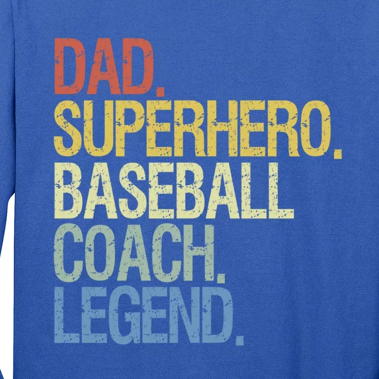 Baseball Coach Dad Cute Gift Long Sleeve Shirt