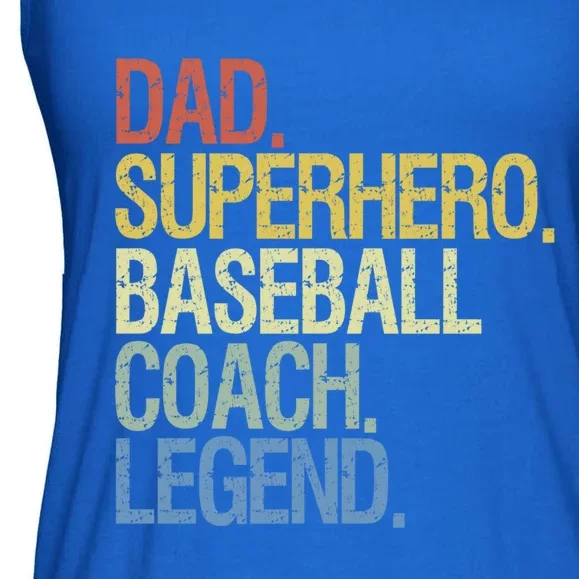 Baseball Coach Dad Cute Gift Ladies Essential Flowy Tank