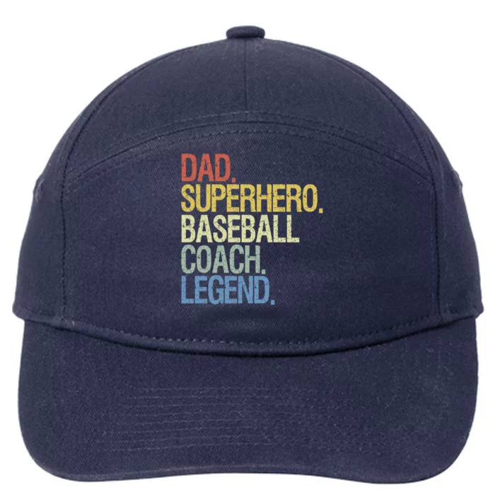 Baseball Coach Dad Cute Gift 7-Panel Snapback Hat