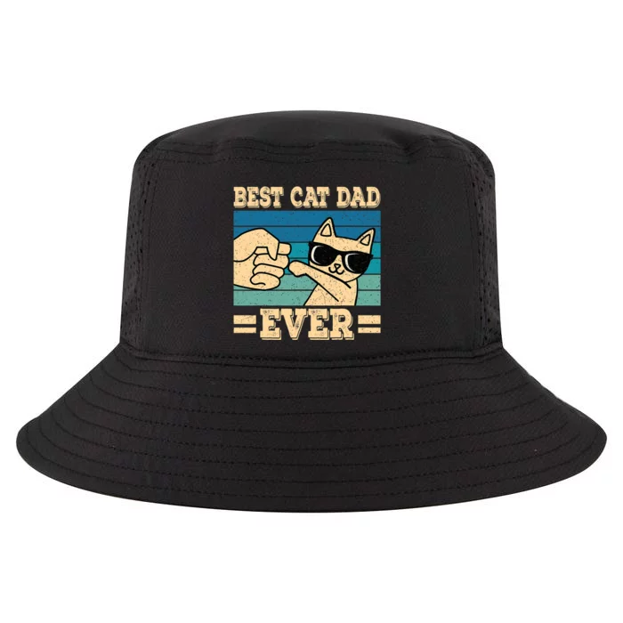 Best Cat Dad Ever Funny Cat Retro Men Cool Comfort Performance Bucket Hat