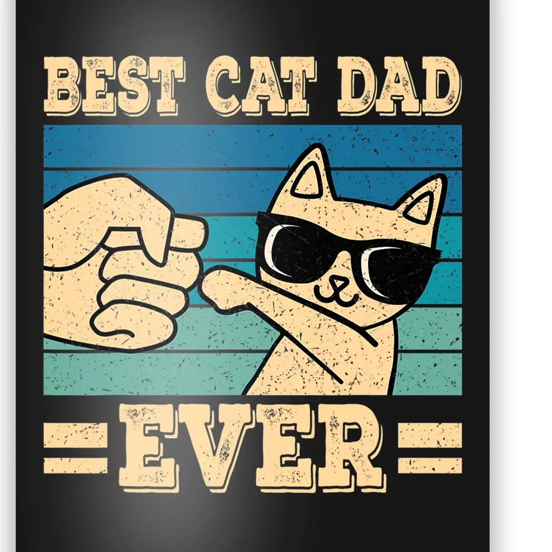 Best Cat Dad Ever Funny Cat Retro Men Poster