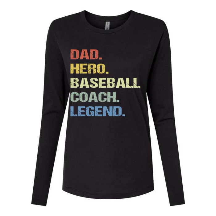 Baseball Coach Dad Cool Gift Womens Cotton Relaxed Long Sleeve T-Shirt