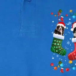 Border Collie Dog In Christmas Sock Santa Hat Xmas Dog Lover Gift Softstyle Adult Sport Polo