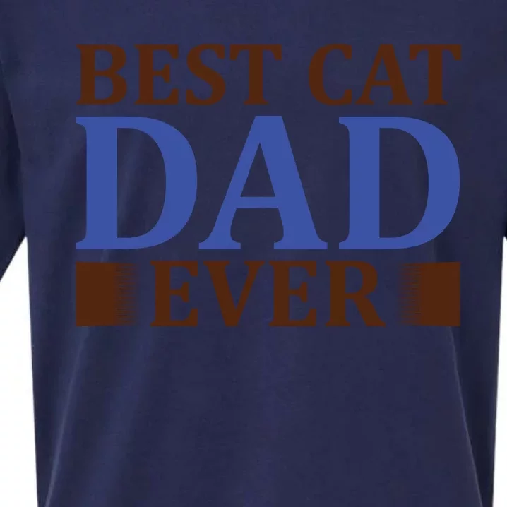 Best Cat Dad Ever Sueded Cloud Jersey T-Shirt