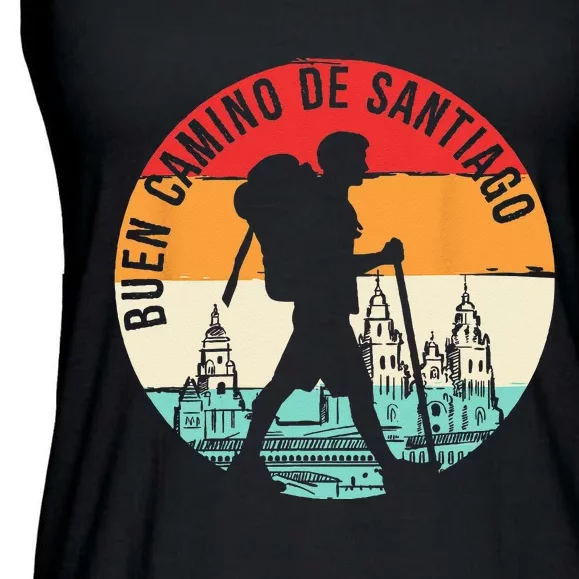 Buen Camino De Santiago De Compostela Ladies Essential Flowy Tank