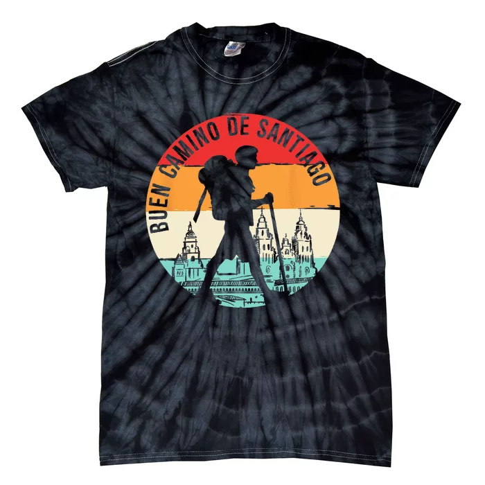 Buen Camino De Santiago De Compostela Tie-Dye T-Shirt