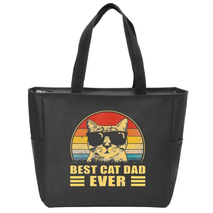 Best Cat Dad Ever Father FatherS Day Gift Cat Daddy Zip Tote Bag