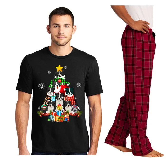 Border Collie Dog Lover Owner Christmas Tree Xmas Holiday Gift Pajama Set