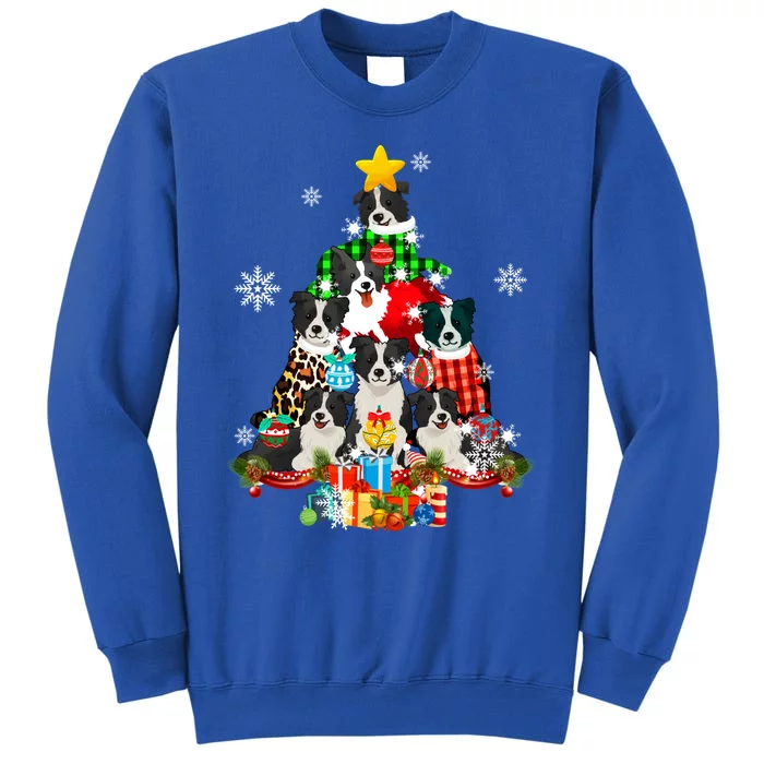 Border Collie Dog Lover Owner Christmas Tree Xmas Holiday Gift Tall Sweatshirt