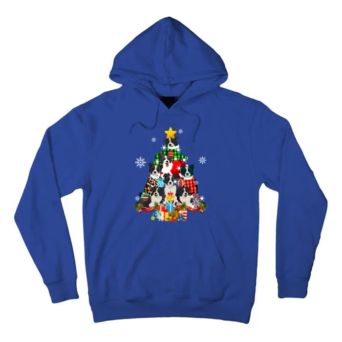 Border Collie Dog Lover Owner Christmas Tree Xmas Holiday Gift Tall Hoodie