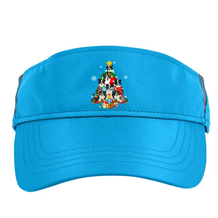 Border Collie Dog Lover Owner Christmas Tree Xmas Holiday Gift Adult Drive Performance Visor