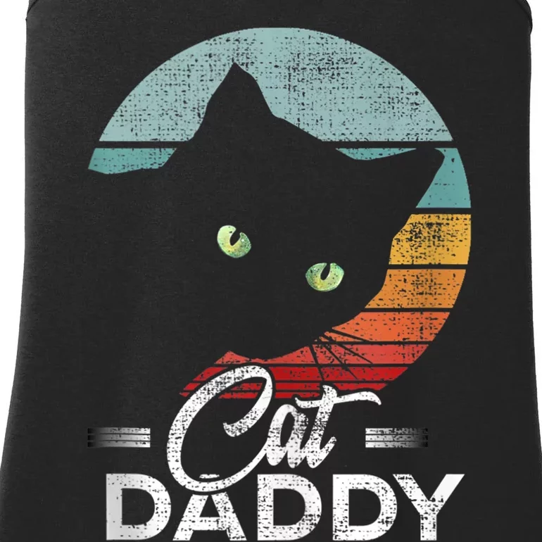 Best Cat Dad Daddy Ever Cat Lover Ladies Essential Tank