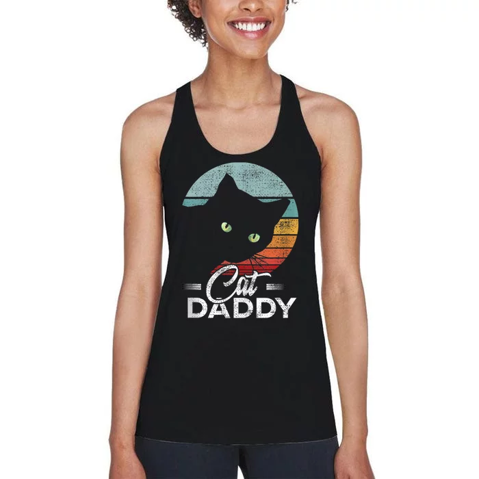 Best Cat Dad Daddy Ever Cat Lover Women's Racerback Tank