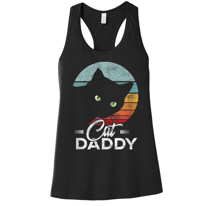 Best Cat Dad Daddy Ever Cat Lover Women's Racerback Tank