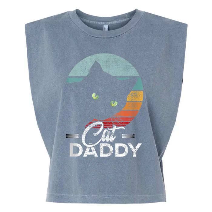 Best Cat Dad Daddy Ever Cat Lover Garment-Dyed Women's Muscle Tee