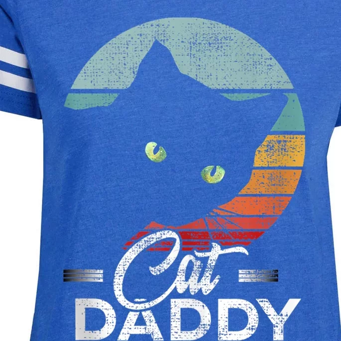 Best Cat Dad Daddy Ever Cat Lover Enza Ladies Jersey Football T-Shirt