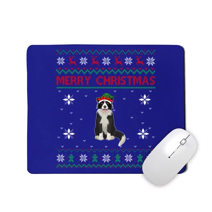 Border Collie Dog Lover Girls Boys Ugly Xmas Sweater Gift Mousepad