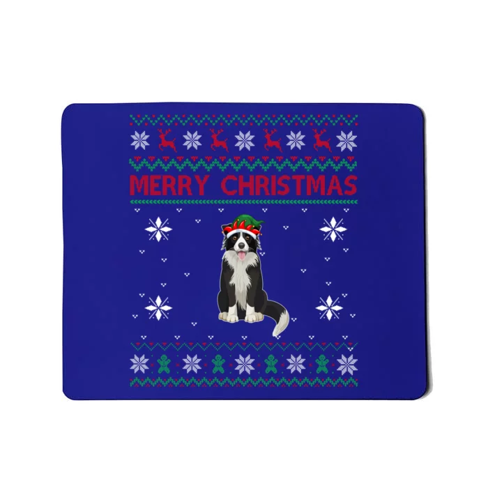 Border Collie Dog Lover Girls Boys Ugly Xmas Sweater Gift Mousepad