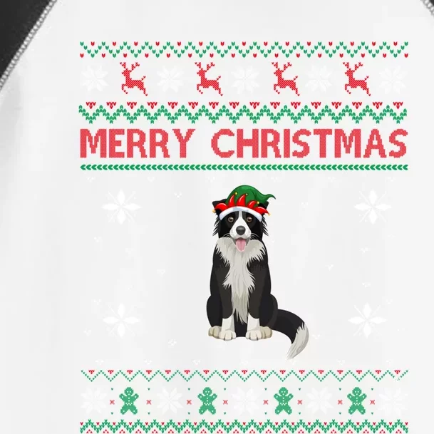 Border Collie Dog Lover Girls Boys Ugly Xmas Sweater Gift Toddler Fine Jersey T-Shirt