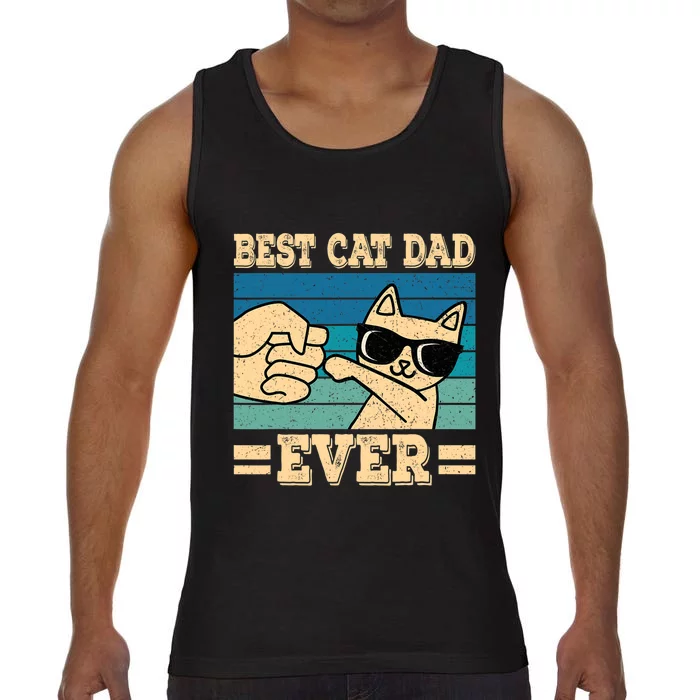 Best Cat Dad Ever Funny Cat Retro Men Comfort Colors® Tank Top