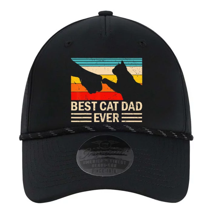 Best Cat Dad Ever Funny Vintage Cat Daddy Performance The Dyno Cap