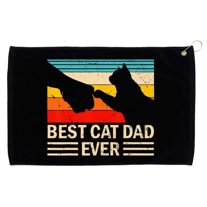 Best Cat Dad Ever Funny Vintage Cat Daddy Grommeted Golf Towel