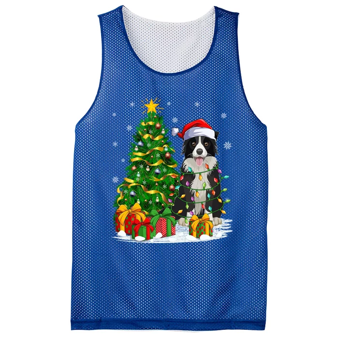 Border Collie Dog Lover Xmas Santa Border Collie Christmas Gift Mesh Reversible Basketball Jersey Tank