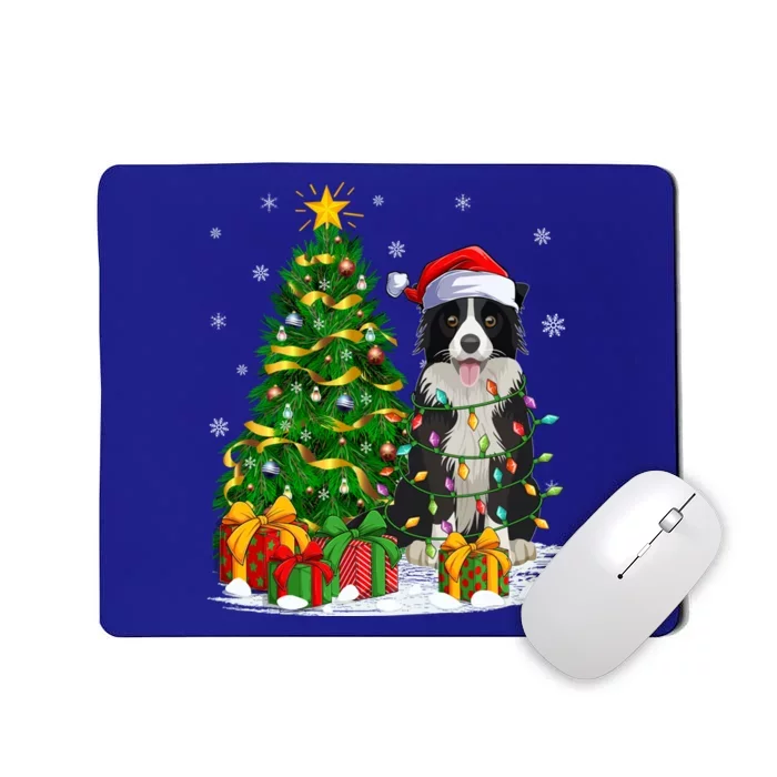 Border Collie Dog Lover Xmas Santa Border Collie Christmas Gift Mousepad