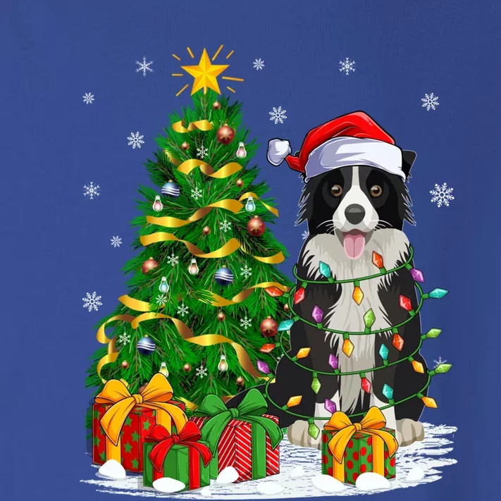 Border Collie Dog Lover Xmas Santa Border Collie Christmas Gift Toddler Long Sleeve Shirt