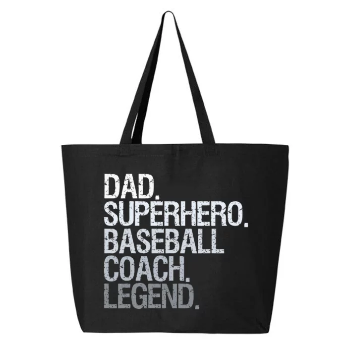 Baseball Coach Dad 25L Jumbo Tote