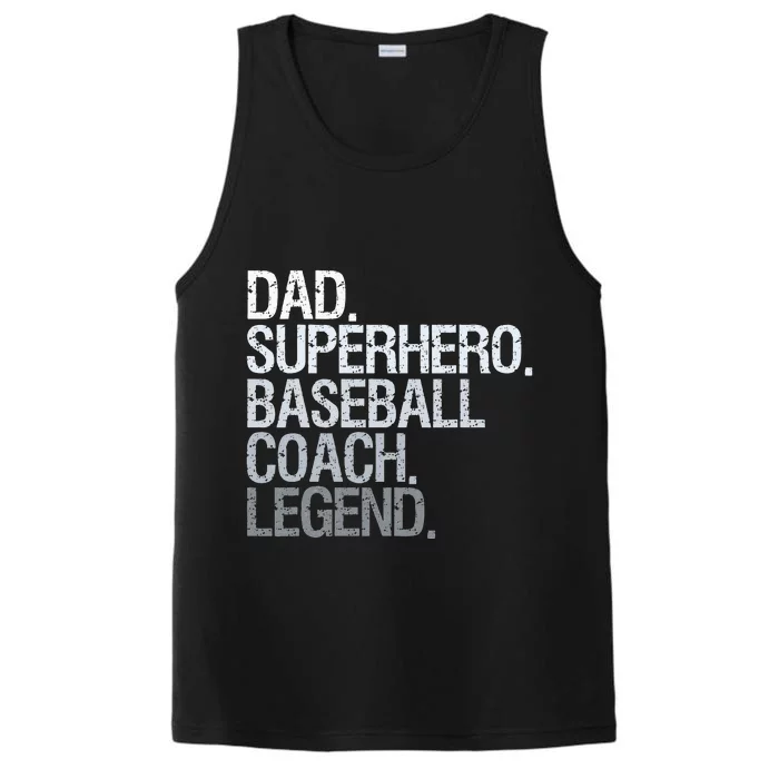 Baseball Coach Dad Performance Tank