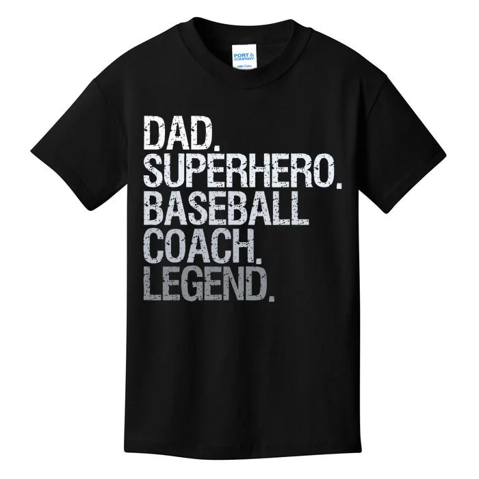 Baseball Coach Dad Kids T-Shirt