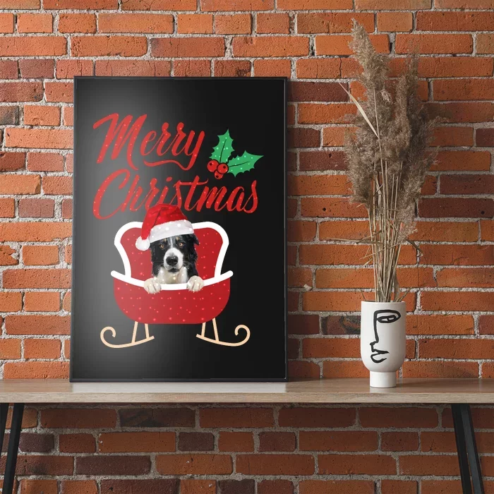 Border Collie Dog Merry Christmas Design For The Holiday Season! Poster